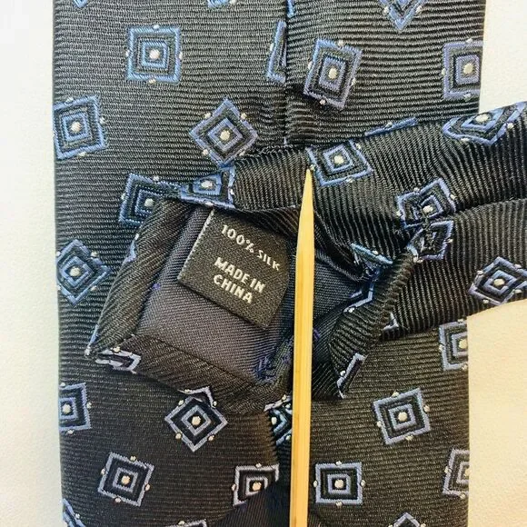 Jos. A. Bank Executive Collection Tie Mens Silk Necktie Black Ties‎ - Picture 5 of 5